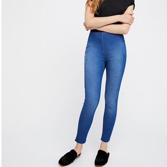 Free People Easy Goes It Denim Jeggings - Picture 1 of 6